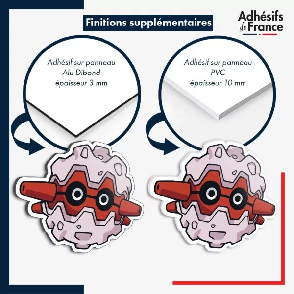 sticker sur plaque aluminium dibond ou panneau PVC Sticker Pokémon Foretress