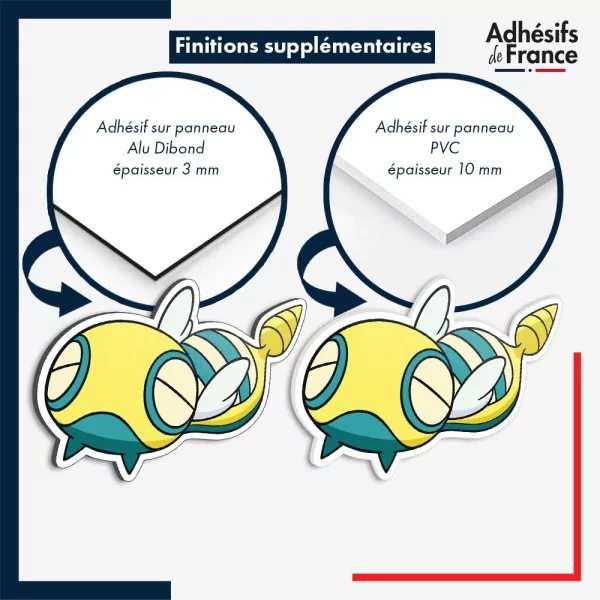 sticker sur plaque aluminium dibond ou panneau PVC Sticker Pokémon Insolourdo