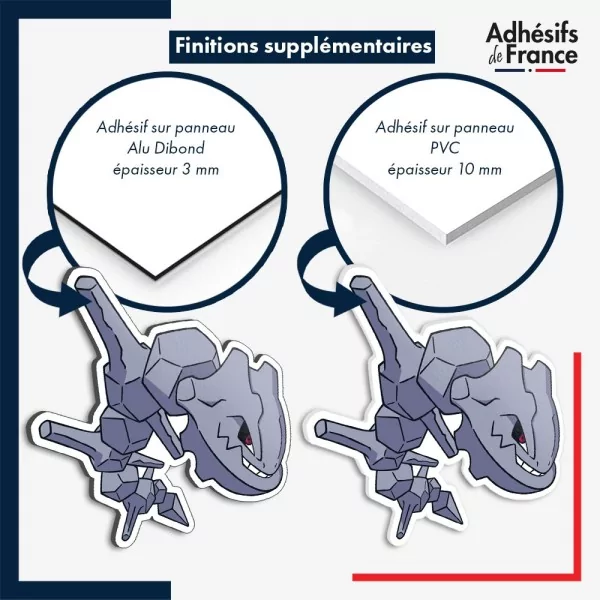 sticker sur plaque aluminium dibond ou panneau PVC Sticker Pokémon Steelix