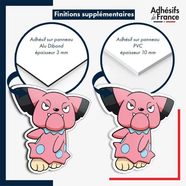 sticker sur plaque aluminium dibond ou panneau PVC Sticker Pokémon Snubbull