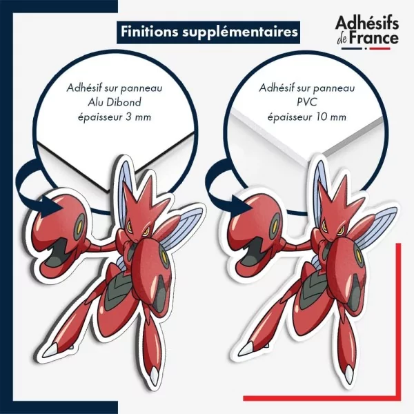 sticker sur plaque aluminium dibond ou panneau PVC Sticker Pokémon Cizayox