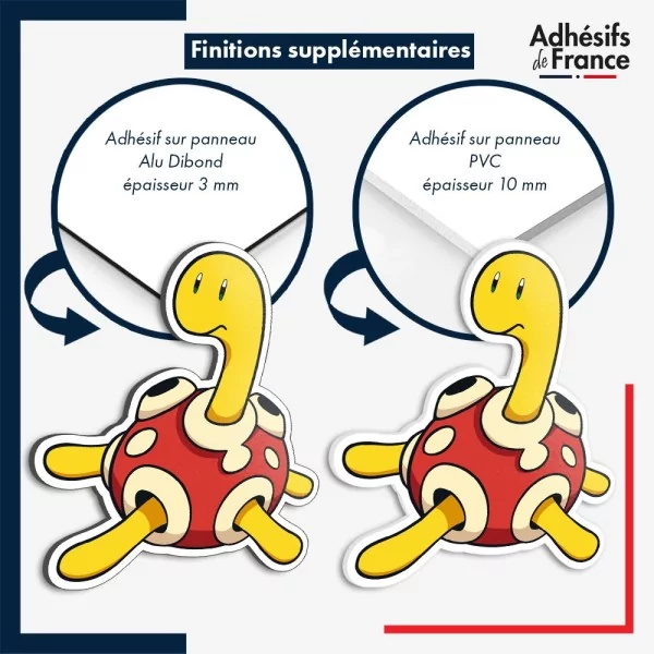 sticker sur plaque aluminium dibond ou panneau PVC Sticker Pokémon Caratroc