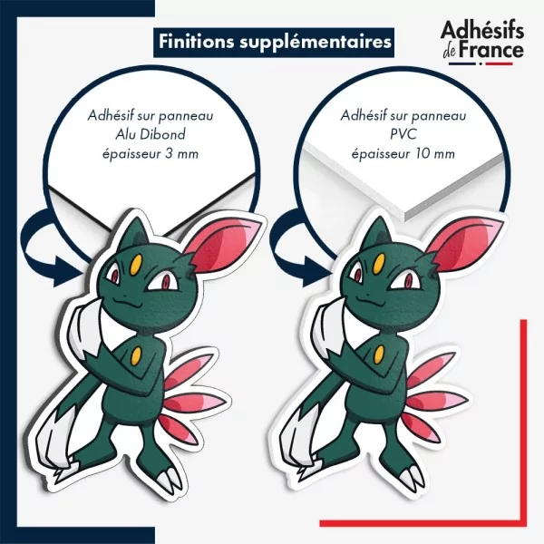 sticker sur plaque aluminium dibond ou panneau PVC Sticker Pokémon Farfuret
