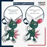 sticker sur plaque aluminium dibond ou panneau PVC Sticker Pokémon Farfuret