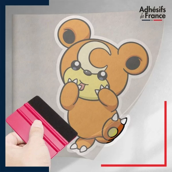 stickers sous film transfert Pokémon Teddiursa