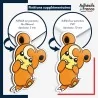 sticker sur plaque aluminium dibond ou panneau PVC Sticker Pokémon Teddiursa