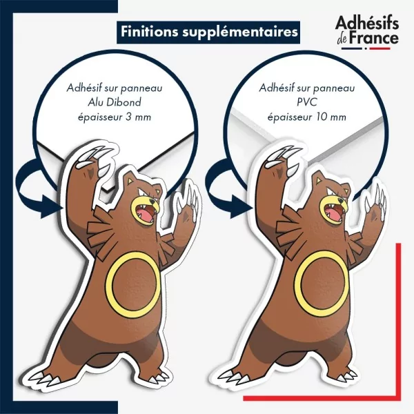 sticker sur plaque aluminium dibond ou panneau PVC Sticker Pokémon Ursaring