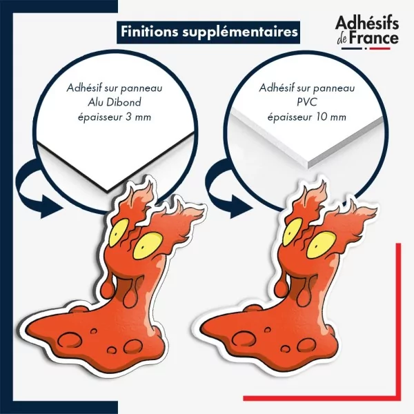 sticker sur plaque aluminium dibond ou panneau PVC Sticker Pokémon Limagma