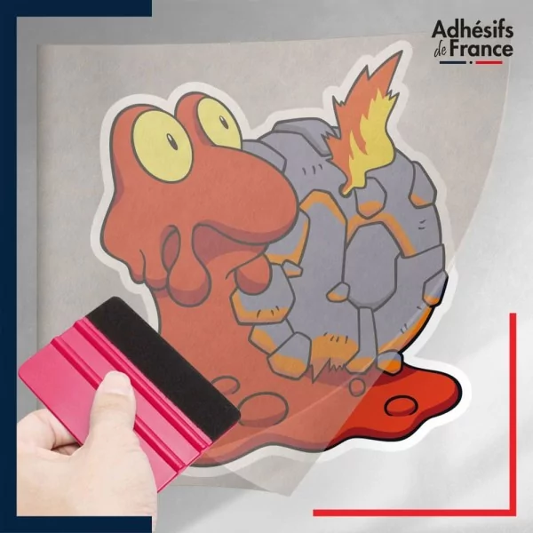 stickers sous film transfert Pokémon Volcaropod