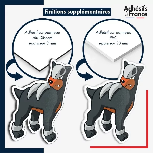 sticker sur plaque aluminium dibond ou panneau PVC Sticker Pokémon Malosse