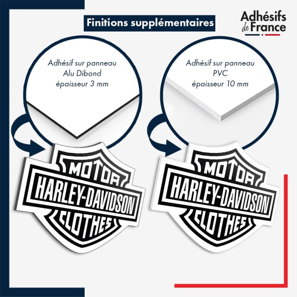 sticker sur plaque aluminium dibond ou panneau PVC Sticker Harley Davidson Motor Clothes