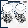 sticker sur plaque aluminium dibond ou panneau PVC Sticker Harley Davidson Motor Cycles (noir)
