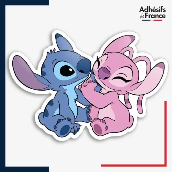 Sticker Disney - Angel et Stitch enlacés