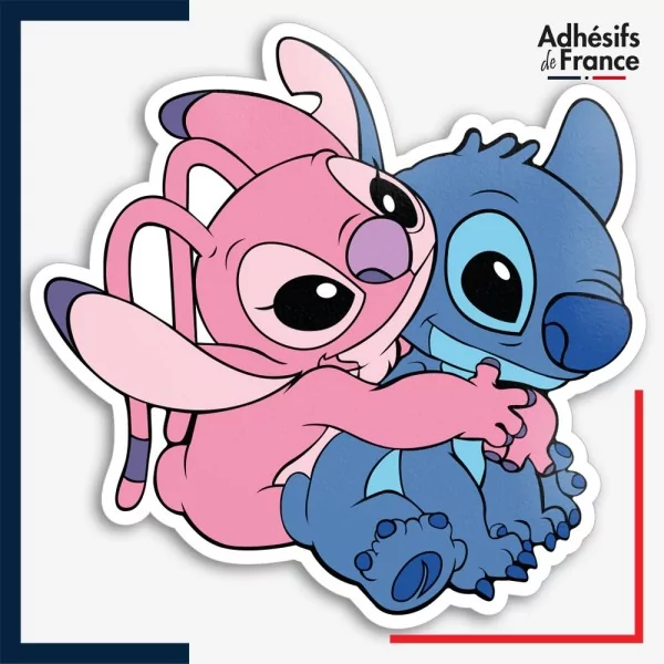 Sticker Disney - Angel et Stitch câlin