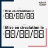 choix dimensions adhésifs chiffres digitaux date de mise en circulation