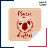 étiquette plaisir d'offrir - Motif cœur