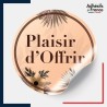 étiquette plaisir d'offrir - Motif végétal