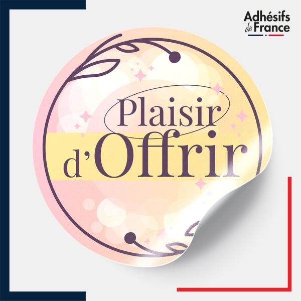 étiquette plaisir d'offrir - Motif galaxie