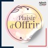 étiquette plaisir d'offrir - Motif galaxie