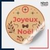étiquette noël - Motif étoiles et houx