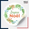 étiquette noël - Motif couronne de houx