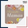 étiquette fêtes des mères - Motif fleurs naturelles