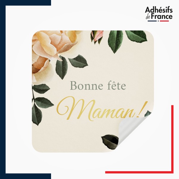 étiquette fêtes des mères - Motif nature florale