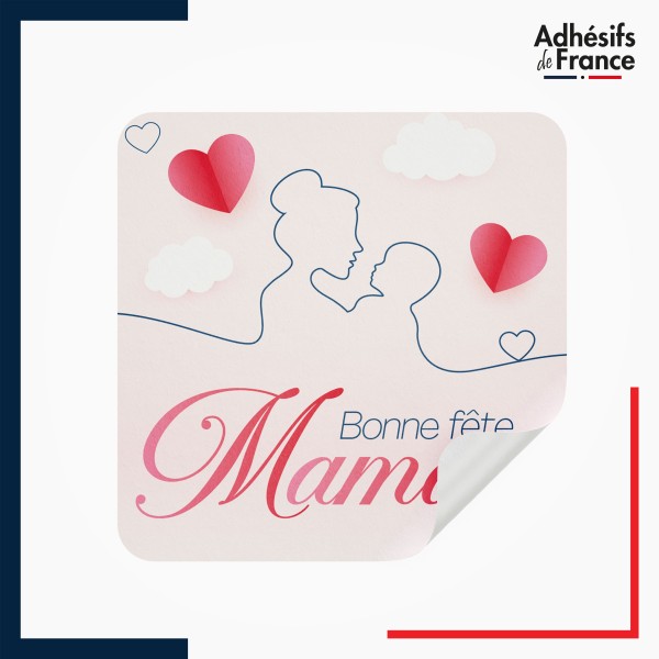 étiquette fêtes des mères - Motif lien maternel
