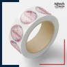 Rouleau d'étiquettes fête des mères - Motif la vie en rose