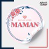 étiquette fête des mères - Motif la vie en rose