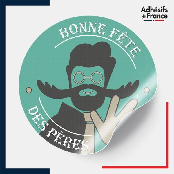 étiquette fête des pères - Motif papa cool