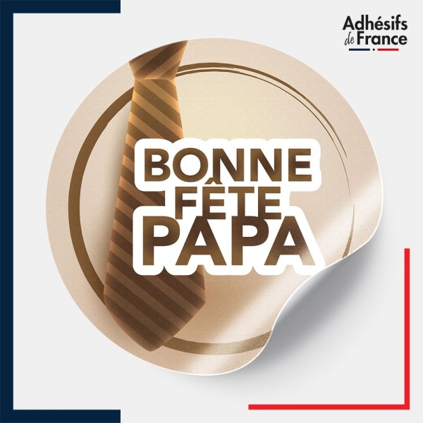 étiquette fête des pères - Motif cravate rayée
