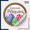 étiquette Pâques - Motif œufs chocolats
