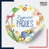 étiquette Pâques - Motif chasse aux œufs