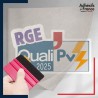 sticker sous film transfert logo RGE QualiPv