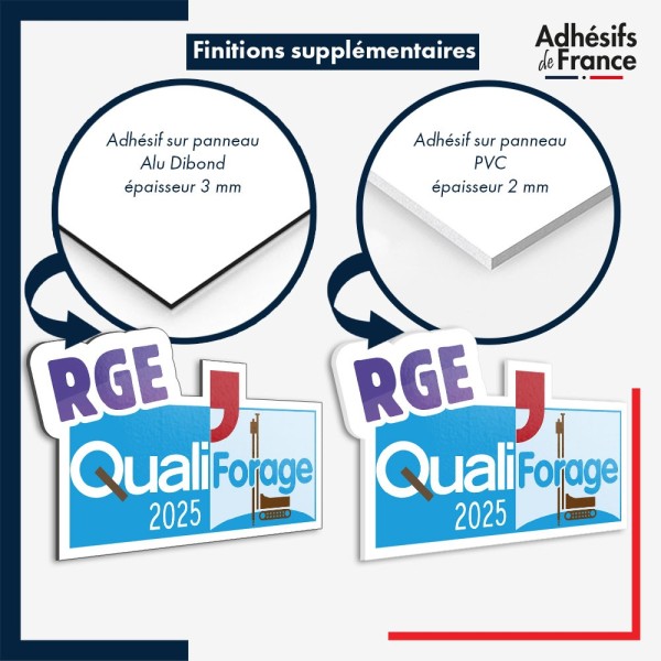 plaque pvc ou aluminium logo RGE QualiForage