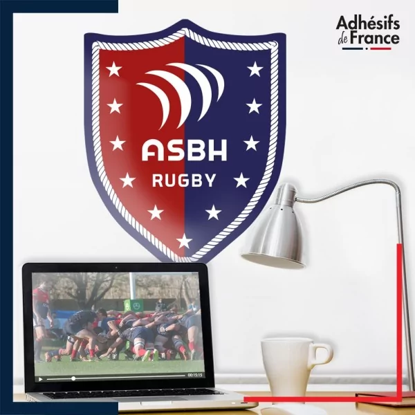 Adhésif grand format logo rugby -ASBH - Association sportive de Béziers Hérault