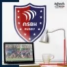 Adhésif grand format logo rugby -ASBH - Association sportive de Béziers Hérault