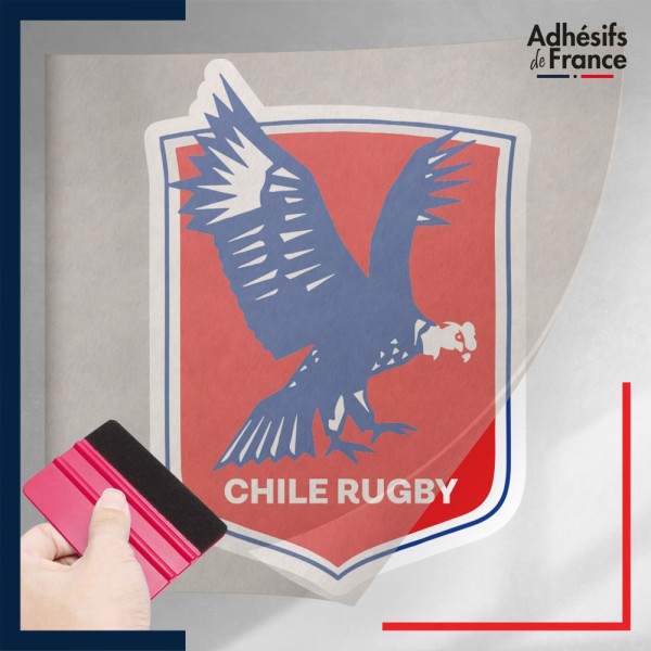 stickers sous film transfert logo équipe du Chili - Chile Rugby - Los Cóndores (Les Condors)
