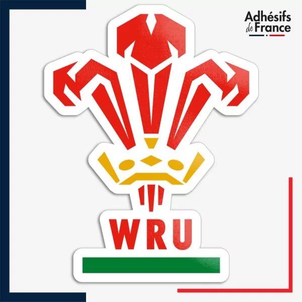 Sticker logo équipe du Pays de Galles - WRU - The Red Dragons (Les Dragons rouges)