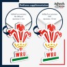 sticker sur plaque aluminium dibond ou panneau PVC logo rugby - Pays de Galles - WRU - The Red Dragons (Les Dragons rouges)