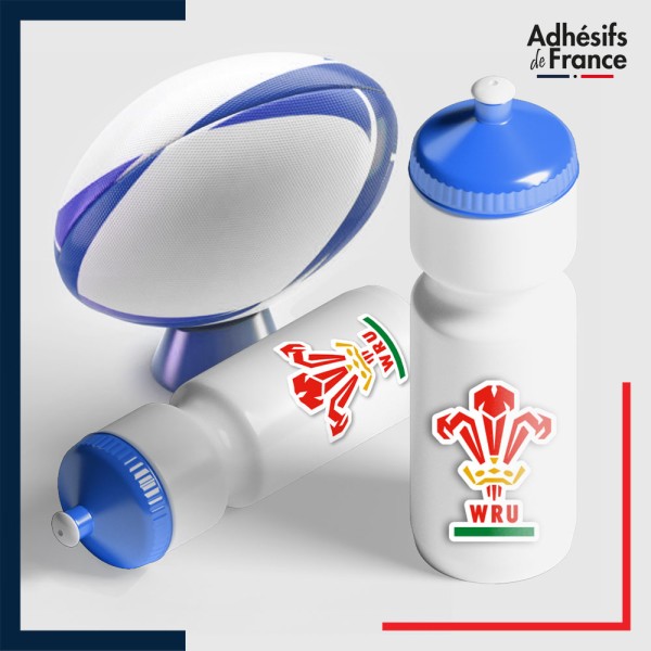 autocollant petit format logo équipe du Pays de Galles - WRU - The Red Dragons (Les Dragons rouges)