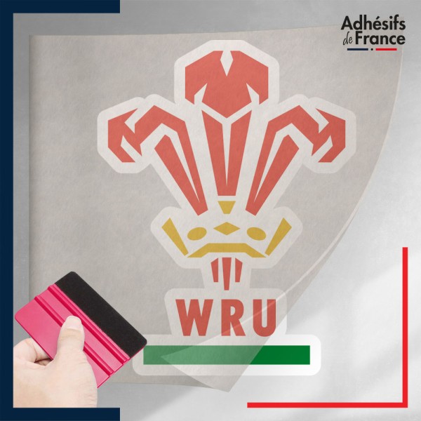 stickers sous film transfert logo équipe du Pays de Galles - WRU - The Red Dragons (Les Dragons rouges)