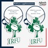 sticker sur plaque aluminium dibond ou panneau PVC logo rugby - Irlande - IRFU - Shamrock (Le XV du Trèfle)