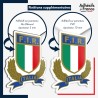 sticker sur plaque aluminium dibond ou panneau PVC logo rugby - Italie - FIR - Azzurri, Squadra Azzurra (L'équipe bleue)