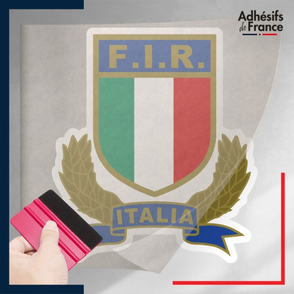 stickers sous film transfert logo équipe d'Italie - FIR - Azzurri, Squadra Azzurra (L'équipe bleue)