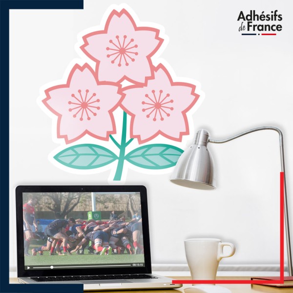 Adhésif grand format logo équipe du Japon - Brave Blossoms (Les Fleurs courageuses)