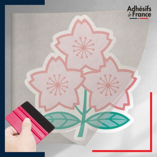 stickers sous film transfert logo équipe du Japon - Brave Blossoms (Les Fleurs courageuses)