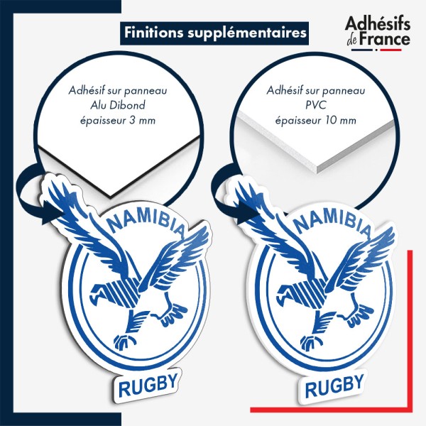 sticker sur plaque aluminium dibond ou panneau PVC logo rugby - Namibie - Welwitschias