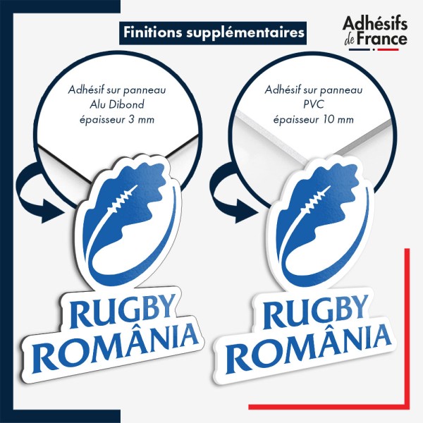 sticker sur plaque aluminium dibond ou panneau PVC logo rugby - Roumanie - Rugby România - Stejar (Les Chênes)